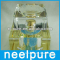 square golden 9k lead perfume crystal bottle